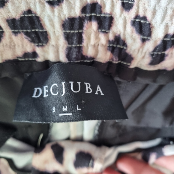 Decjuba Multicolour Leopard Print Wide Leg Pants Size M - Picture 5 of 7